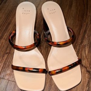 Single strap sandal heels